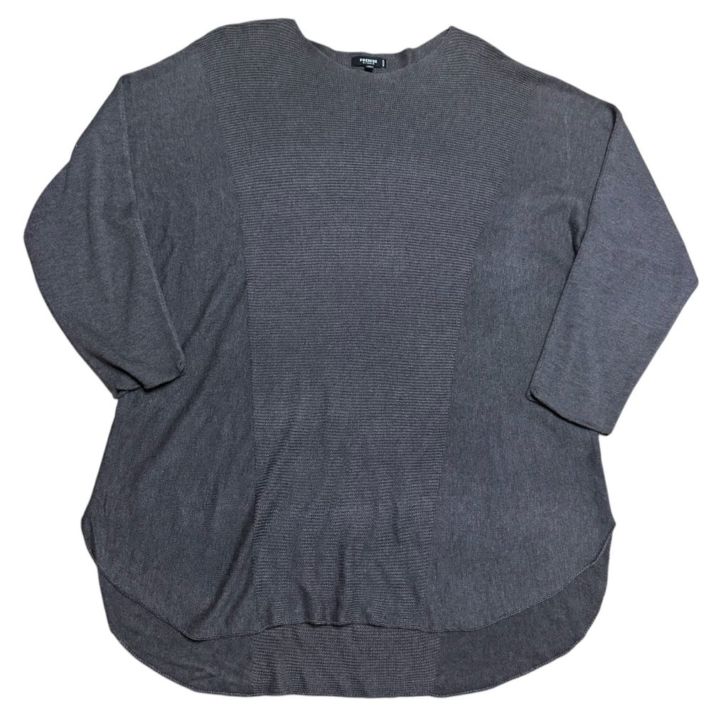 Premise Studio Gray Loose Knit Cashmere Blend Blouse Top Size 3X